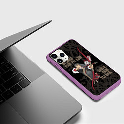 Чехол iPhone 11 Pro матовый Не бойся если ты один - бойся если ты ноль, цвет: 3D-фиолетовый — фото 2