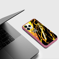 Чехол iPhone 11 Pro матовый Zenitsu Agatsuma - Kisatsutai, цвет: 3D-малиновый — фото 2