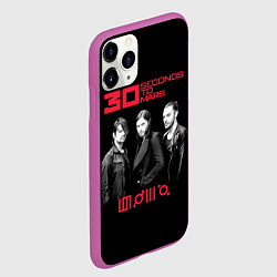 Чехол iPhone 11 Pro матовый 30 Seconds to Mars poster, цвет: 3D-фиолетовый — фото 2