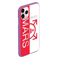 Чехол iPhone 11 Pro матовый 30 Seconds to Mars poster, цвет: 3D-фиолетовый — фото 2