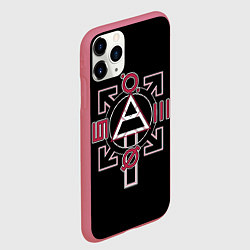 Чехол iPhone 11 Pro матовый 30 Seconds to Mars - poster, цвет: 3D-малиновый — фото 2