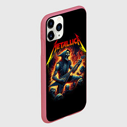Чехол iPhone 11 Pro матовый Metallica - James Alan Hatfield, цвет: 3D-малиновый — фото 2