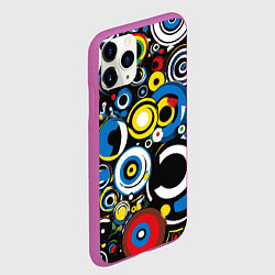 Чехол iPhone 11 Pro матовый Абстракция геометрическая, цвет: 3D-фиолетовый — фото 2