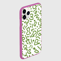 Чехол iPhone 11 Pro матовый Закорючки, цвет: 3D-фиолетовый — фото 2