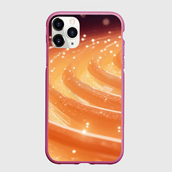 Чехол iPhone 11 Pro матовый Блестящая песочная текстура, цвет: 3D-малиновый