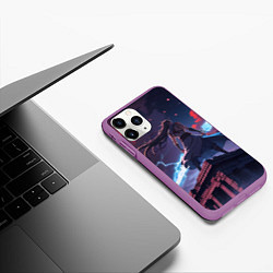 Чехол iPhone 11 Pro матовый Эпичное аниме, цвет: 3D-фиолетовый — фото 2