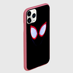 Чехол iPhone 11 Pro матовый Человек паук глаза, цвет: 3D-малиновый — фото 2
