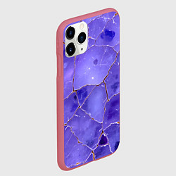 Чехол iPhone 11 Pro матовый Срез аметиста, цвет: 3D-малиновый — фото 2