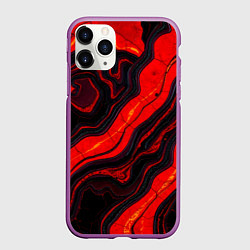 Чехол iPhone 11 Pro матовый Срез магматической породы