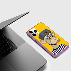 Чехол iPhone 11 Pro матовый NFT ape turtleneck, цвет: 3D-фиолетовый — фото 2