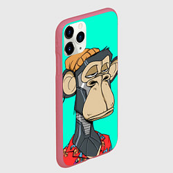 Чехол iPhone 11 Pro матовый NFT ape steel, цвет: 3D-малиновый — фото 2