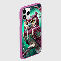 Чехол iPhone 11 Pro матовый Волшебная сова в самоцветном лесу, цвет: 3D-фиолетовый — фото 2