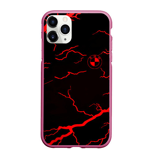 Чехол iPhone 11 Pro матовый BMW storm red color / 3D-Малиновый – фото 1