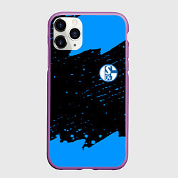 Чехол iPhone 11 Pro матовый Schalke 04 fc blue color