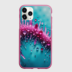 Чехол iPhone 11 Pro матовый Розовые кристаллы