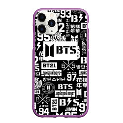 Чехол iPhone 11 Pro матовый Bangtan Boys pattern black