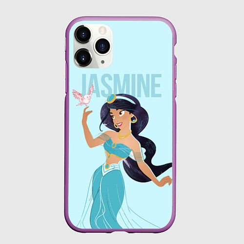 Чехол iPhone 11 Pro матовый Jasmine princess - big pictures / 3D-Фиолетовый – фото 1