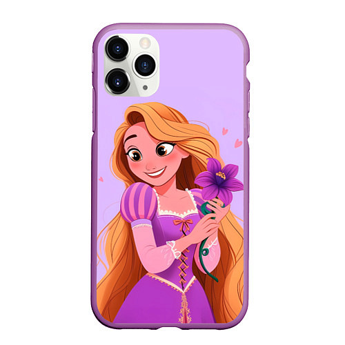 Чехол iPhone 11 Pro матовый Rapunzel - big pictures / 3D-Фиолетовый – фото 1