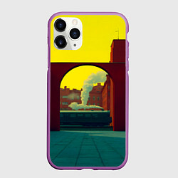 Чехол iPhone 11 Pro матовый Арт с поездом