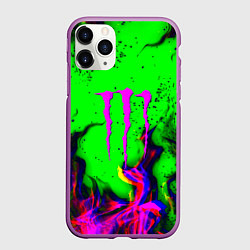 Чехол iPhone 11 Pro матовый Monster Energy flame