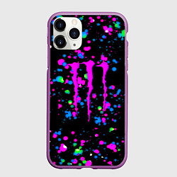 Чехол iPhone 11 Pro матовый Monster energy неоновые краски
