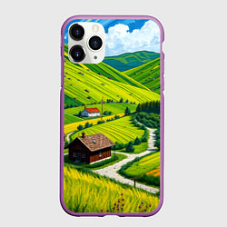 Чехол iPhone 11 Pro матовый Русская душа и поле