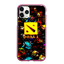 Чехол iPhone 11 Pro матовый Dota2 персонажи