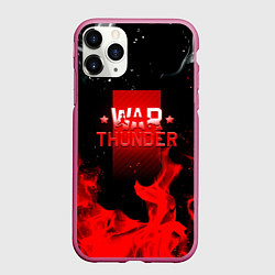 Чехол iPhone 11 Pro матовый Warthunder огненный стиль, цвет: 3D-малиновый