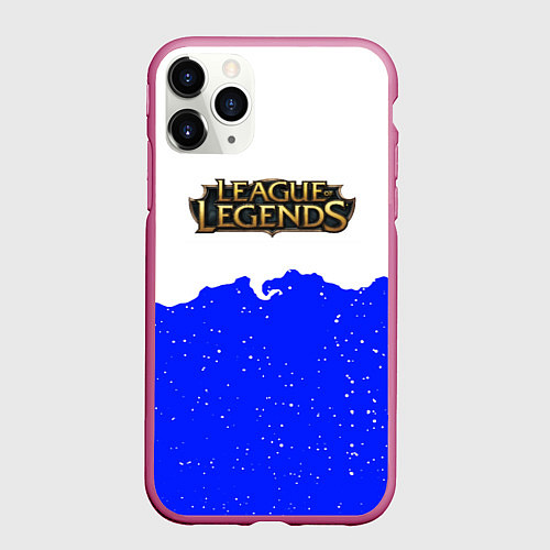 Чехол iPhone 11 Pro матовый League of Legends ночь / 3D-Малиновый – фото 1
