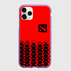 Чехол iPhone 11 Pro матовый Dota игровой паттерн