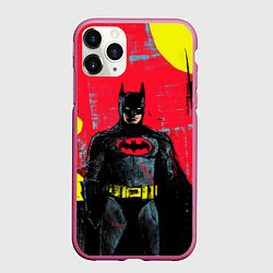 Чехол iPhone 11 Pro матовый Бэтмен красками