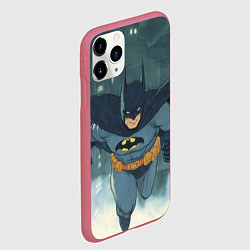 Чехол iPhone 11 Pro матовый Бэтмен старый стиль, цвет: 3D-малиновый — фото 2