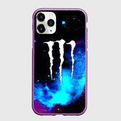 Чехол iPhone 11 Pro матовый Monster energy космос