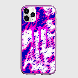 Чехол iPhone 11 Pro матовый Monster energy краски гранж