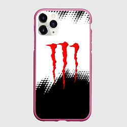 Чехол iPhone 11 Pro матовый Monster energy чёрно белые краски
