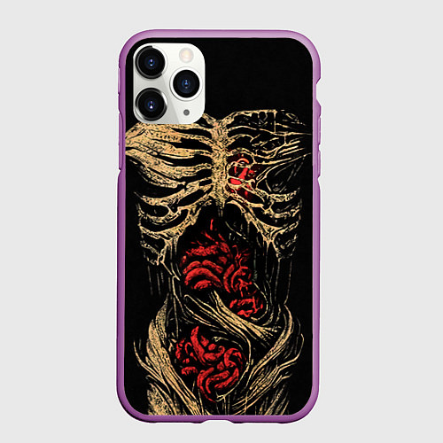 Чехол iPhone 11 Pro матовый Внутренний мир / 3D-Фиолетовый – фото 1
