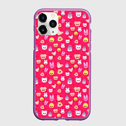 Чехол iPhone 11 Pro матовый Skzoo pattern pink