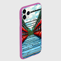 Чехол iPhone 11 Pro матовый Зал Муай Тай, цвет: 3D-фиолетовый — фото 2