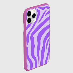 Чехол iPhone 11 Pro матовый Лавандовый тигровый паттерн, цвет: 3D-фиолетовый — фото 2
