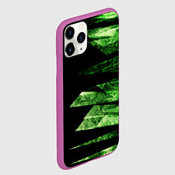 Чехол iPhone 11 Pro матовый Color green black, цвет: 3D-фиолетовый — фото 2