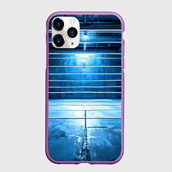 Чехол iPhone 11 Pro матовый Синий ринг, цвет: 3D-фиолетовый