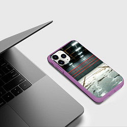 Чехол iPhone 11 Pro матовый Красный ринг, цвет: 3D-фиолетовый — фото 2