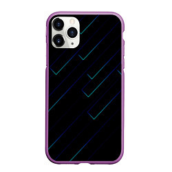 Чехол iPhone 11 Pro матовый Color blue black