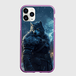 Чехол iPhone 11 Pro матовый Волк в доспехах