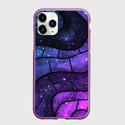 Чехол iPhone 11 Pro матовый Фиолетовая текстура с блестками, цвет: 3D-фиолетовый