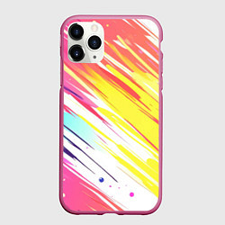 Чехол iPhone 11 Pro матовый Брызги краски на белом фоне