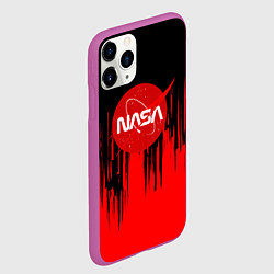 Чехол iPhone 11 Pro матовый Nasa краски текстура, цвет: 3D-фиолетовый — фото 2