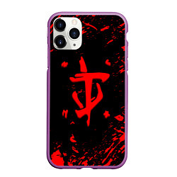 Чехол iPhone 11 Pro матовый Doom красные краски, цвет: 3D-фиолетовый