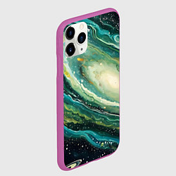 Чехол iPhone 11 Pro матовый Зеленая вселенная, цвет: 3D-фиолетовый — фото 2