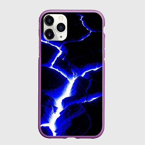 Чехол iPhone 11 Pro матовый The rift / 3D-Фиолетовый – фото 1